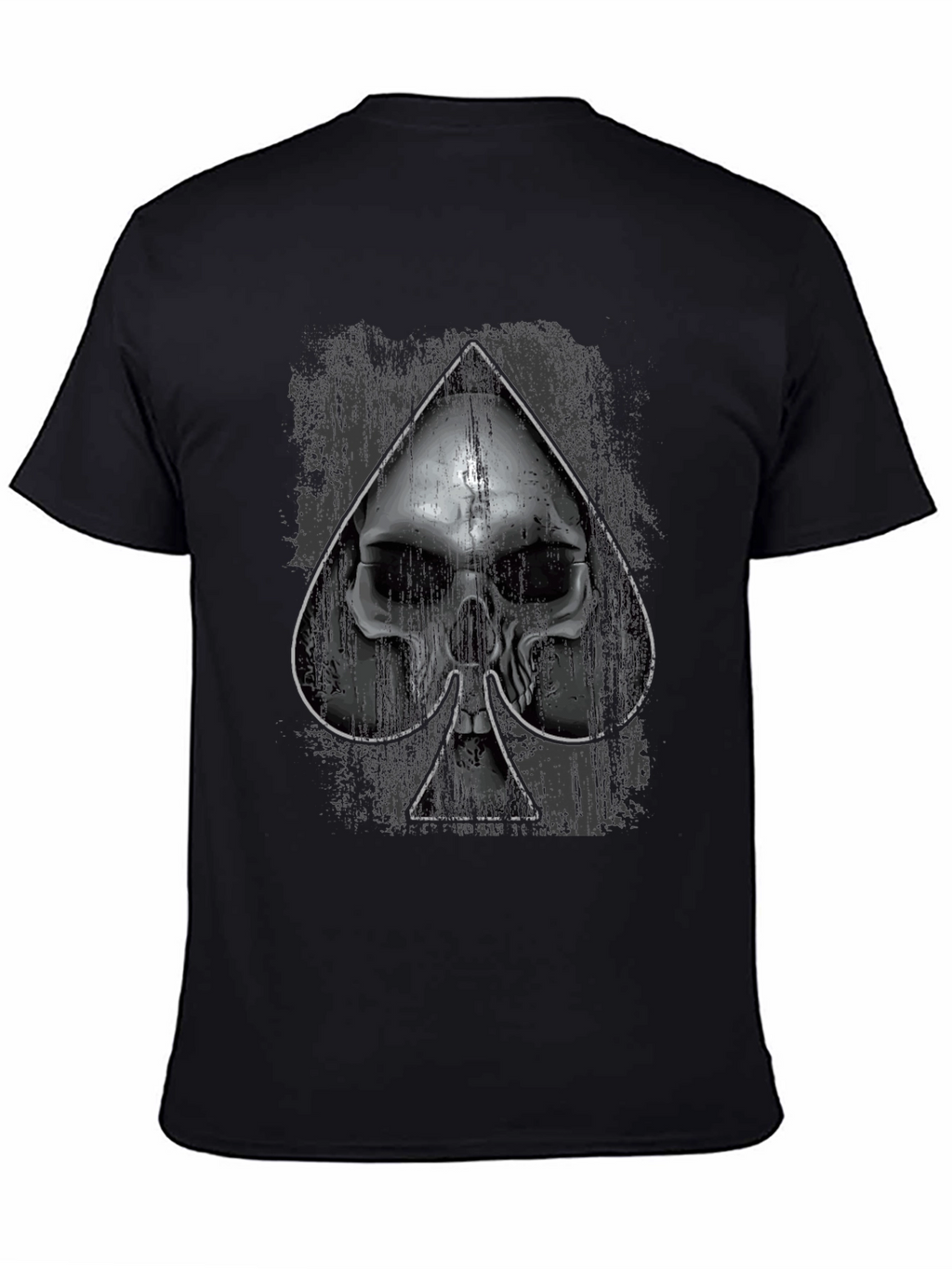 Skull Spade Graphic Black T-Shirt