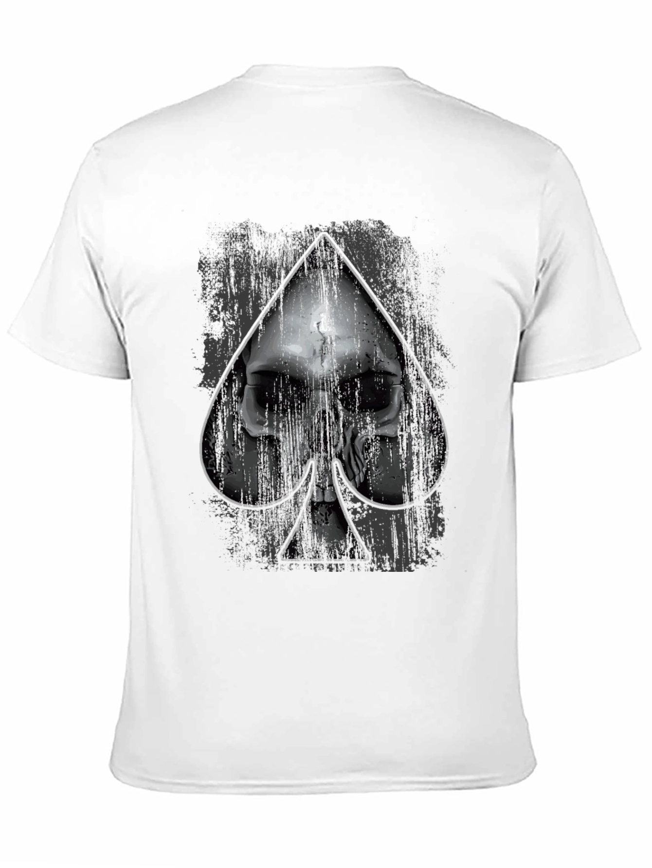 Skull Spade Graphic Black T-Shirt
