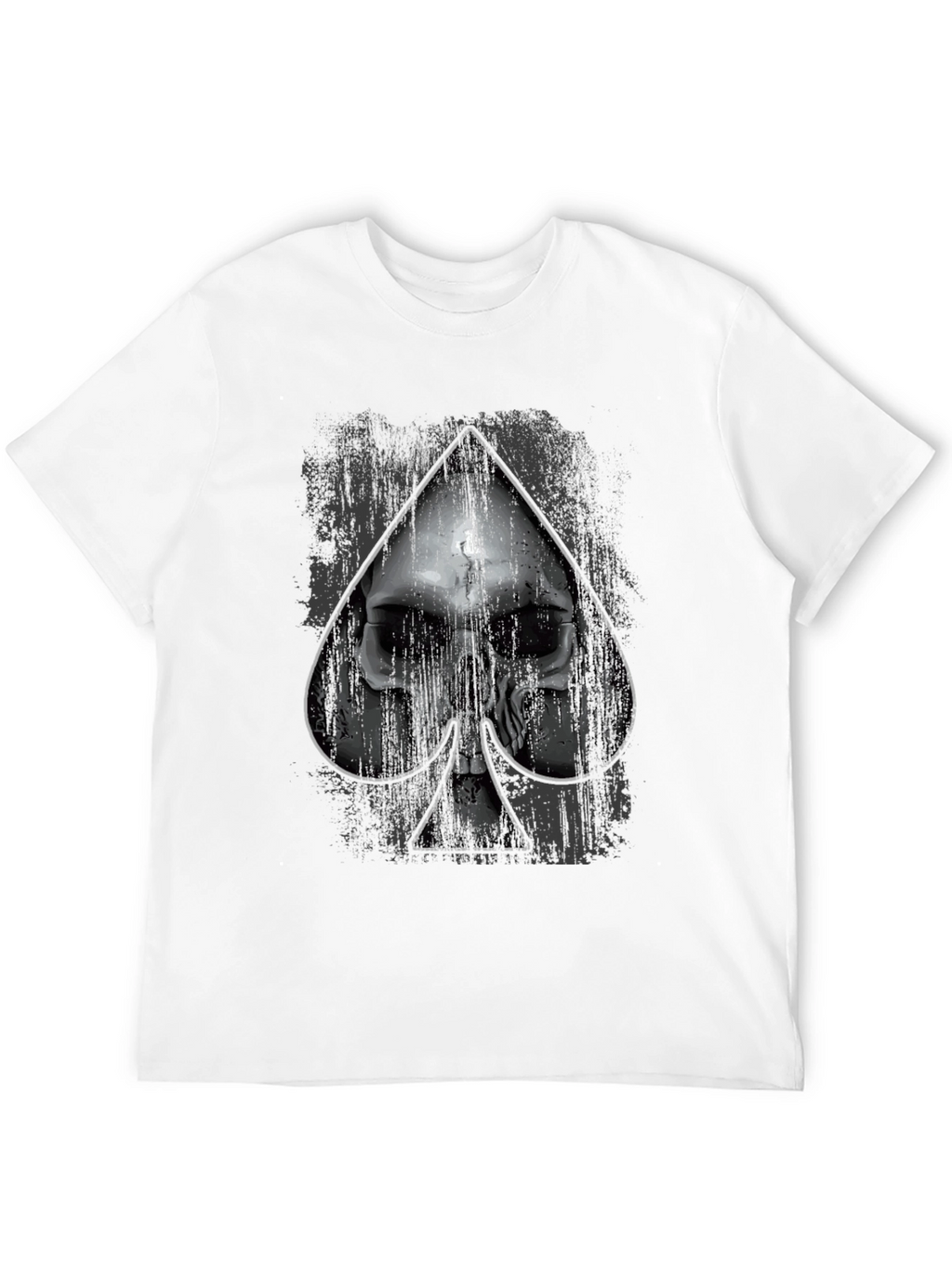 Skull Spade Graphic Black T-Shirt