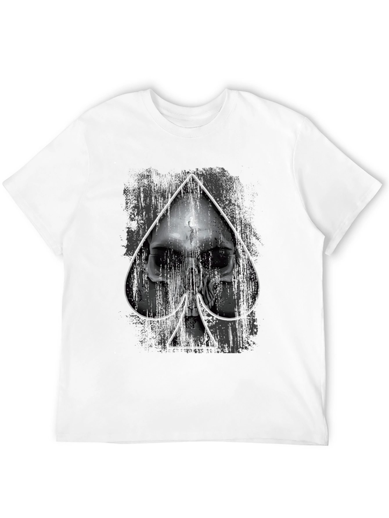 Skull Spade Graphic Black T-Shirt