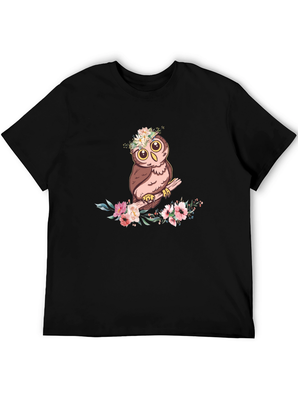 Owl & Floral T-Shirt - Cute Graphic Tee
