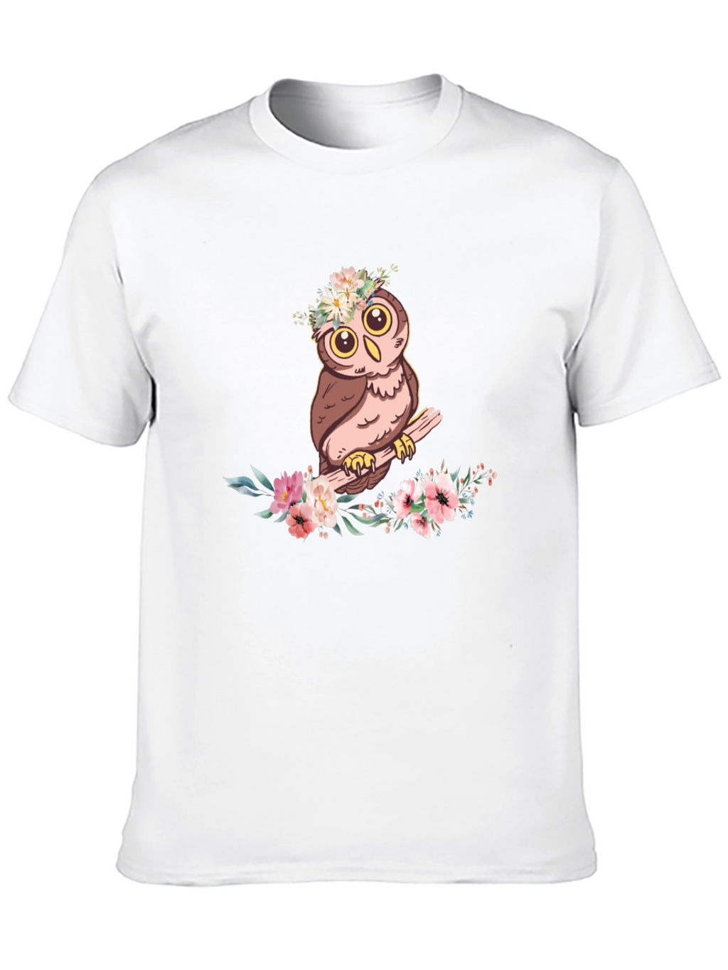 Owl & Floral T-Shirt - Cute Graphic Tee