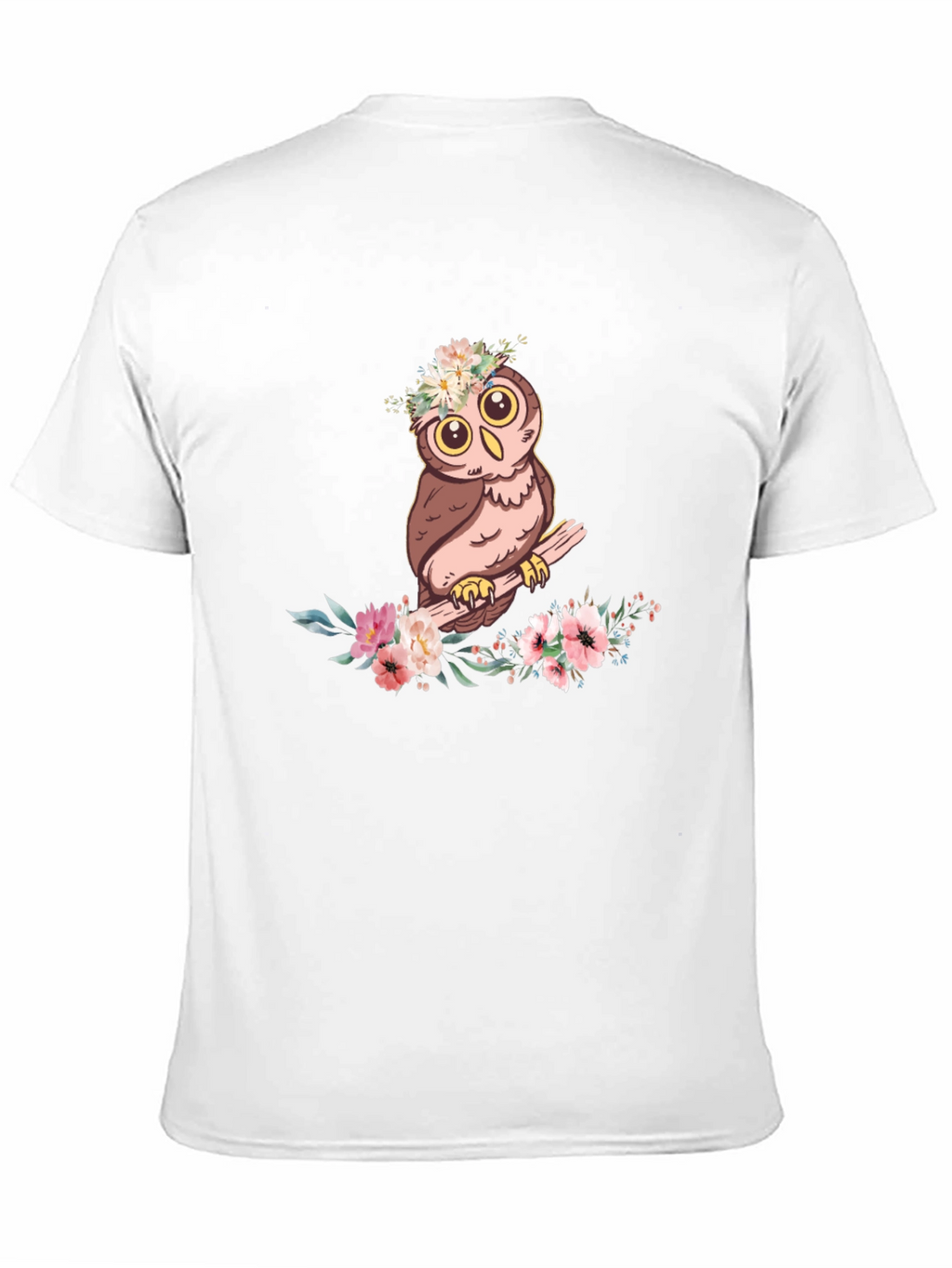 Owl & Floral T-Shirt - Cute Graphic Tee