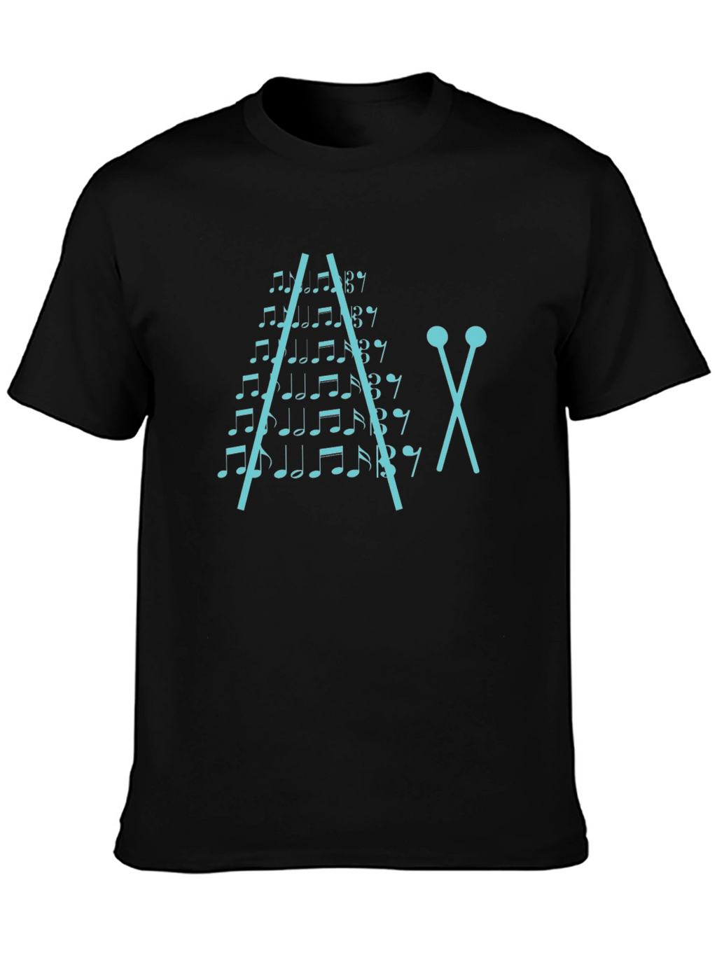 Musical Notes Xylophone Graphic T-Shirt