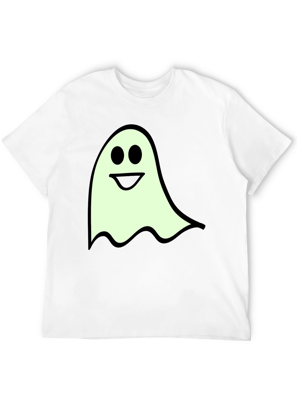Spooky Season Ghost Graphic Tee - Black