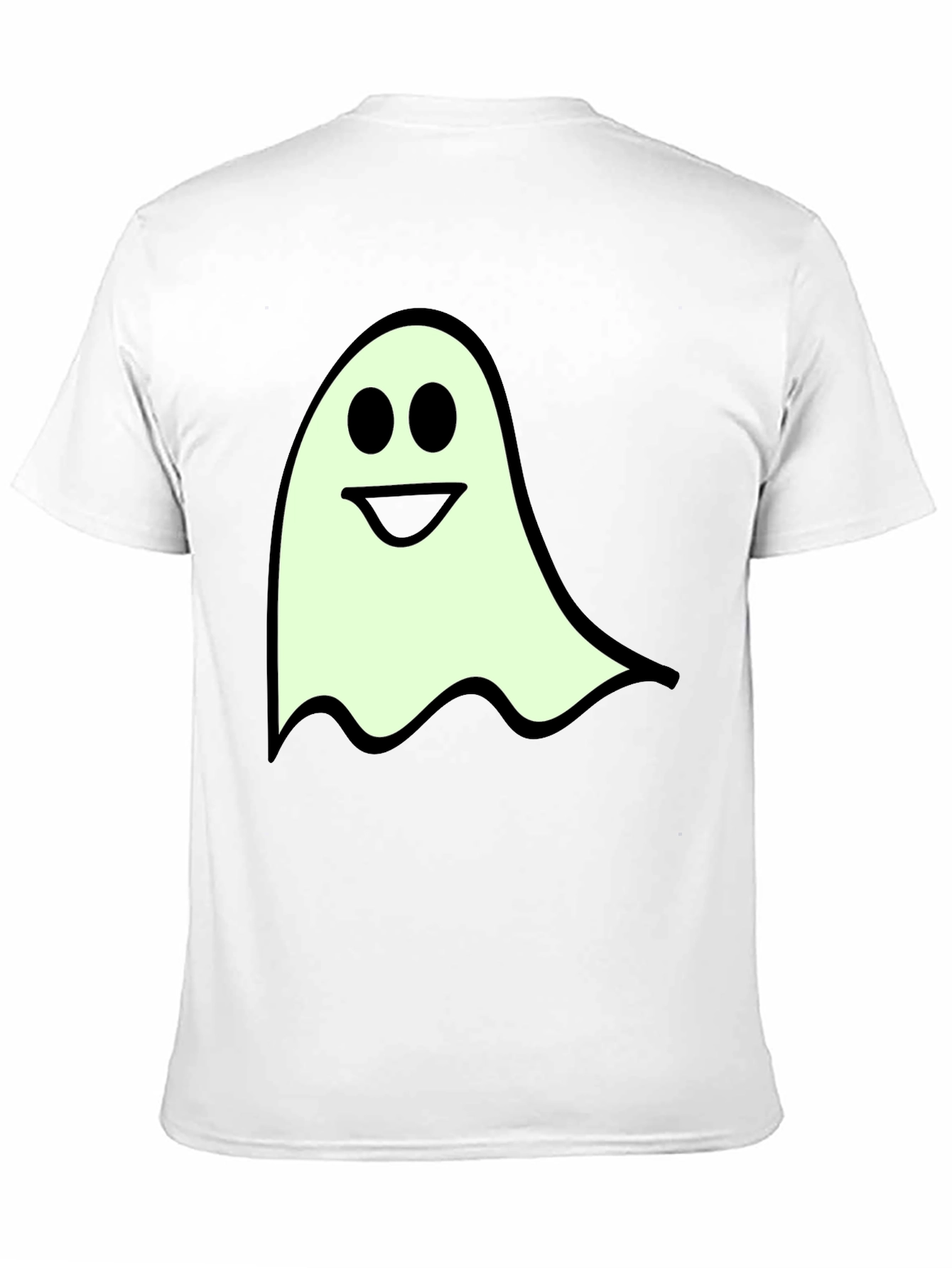 Spooky Season Ghost Graphic Tee - Black