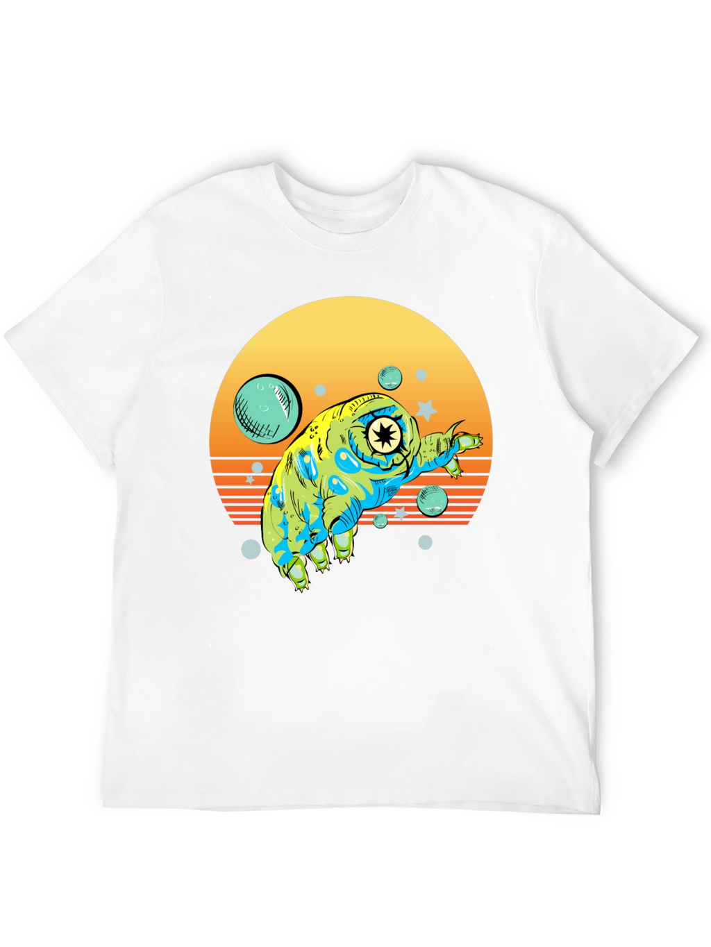 Tardigrade Retro Sunset Black T-Shirt