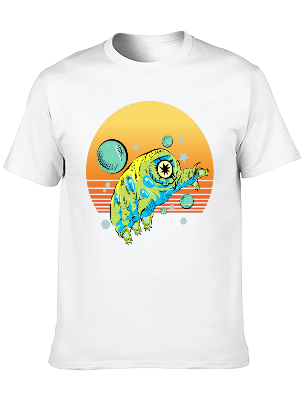 Tardigrade Retro Sunset Black T-Shirt