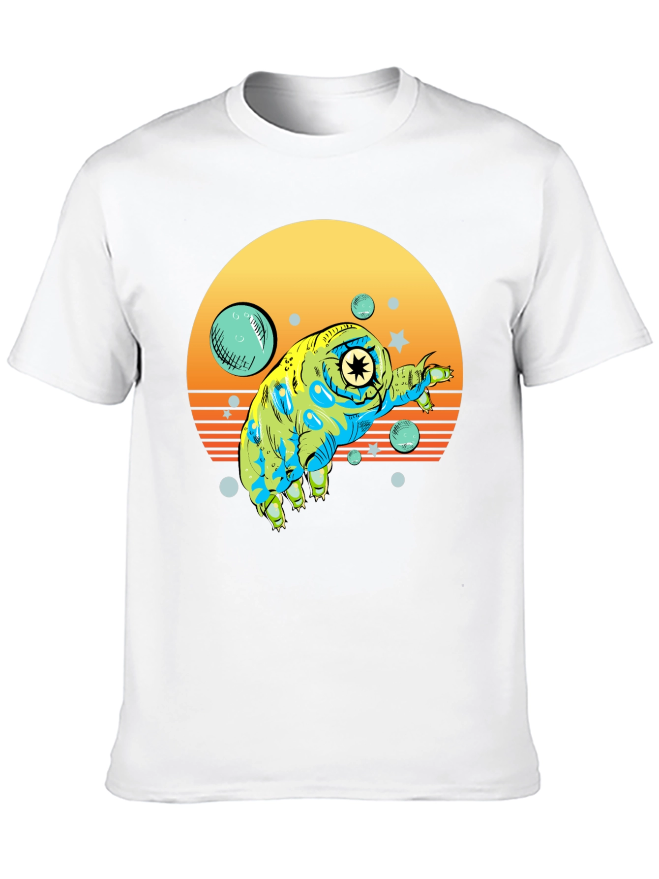 Tardigrade Retro Sunset Black T-Shirt