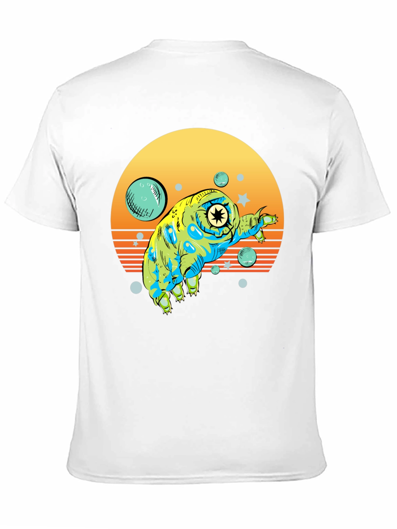 Tardigrade Retro Sunset Black T-Shirt