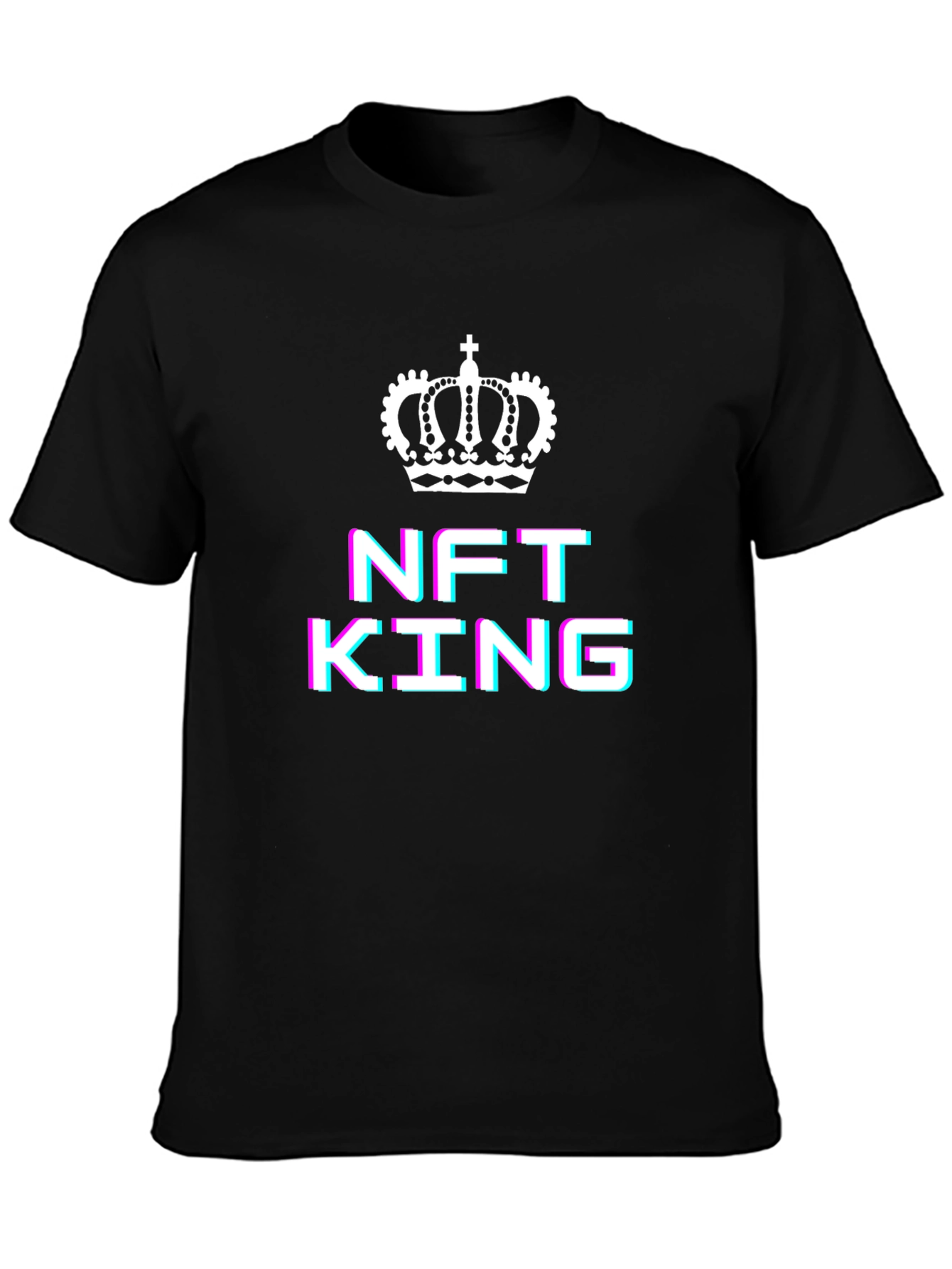 NFT King Graphic T-Shirt - Black Crew Neck Tee