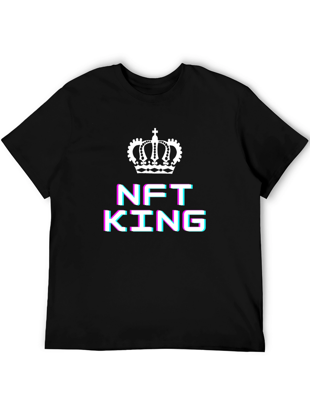 NFT King Graphic T-Shirt - Black Crew Neck Tee