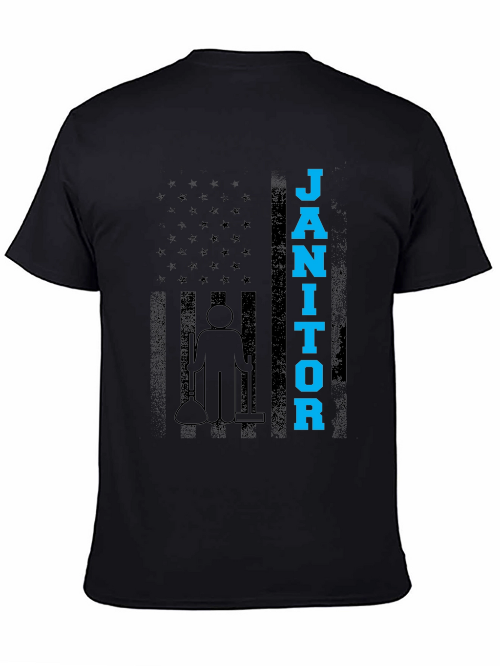 Janitor American Flag Graphic T-Shirt