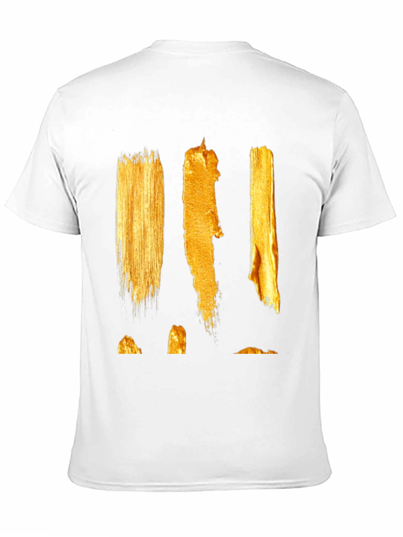 Abstract Gold Paint Stroke Graphic Tee
