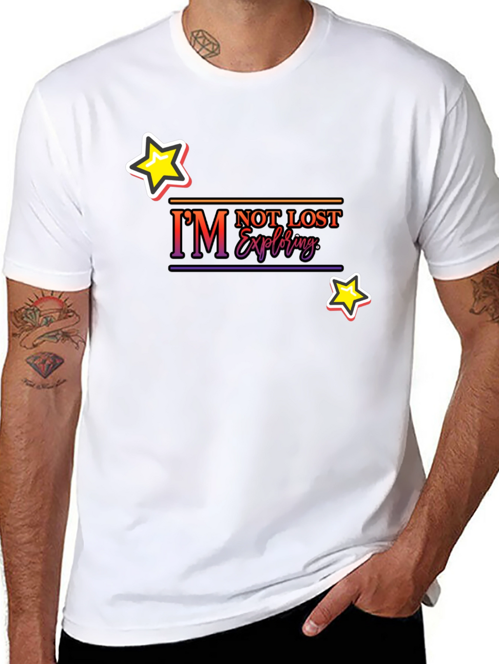 Im Not Lost Exploring Black T-Shirt