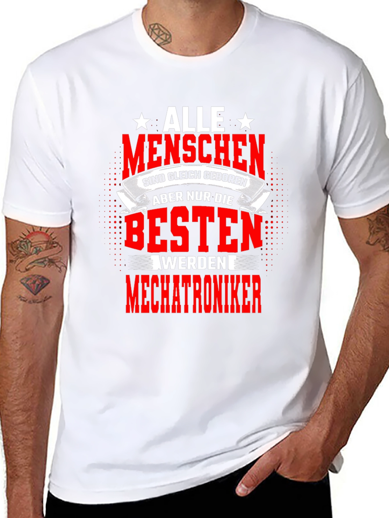 Best Mechatroniker T-Shirt - All Men Are Created Equal