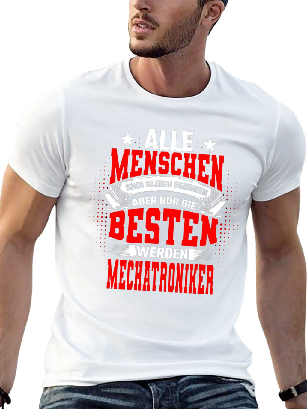Best Mechatroniker T-Shirt - All Men Are Created Equal