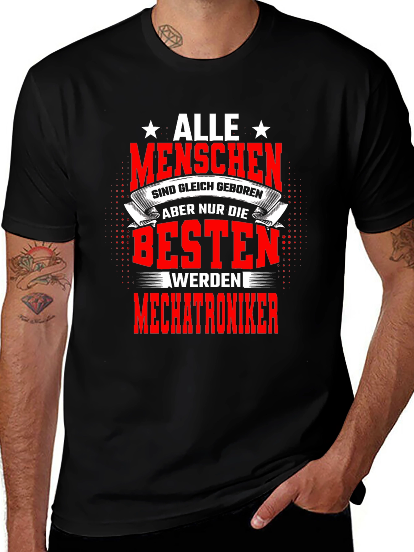 Best Mechatroniker T-Shirt - All Men Are Created Equal