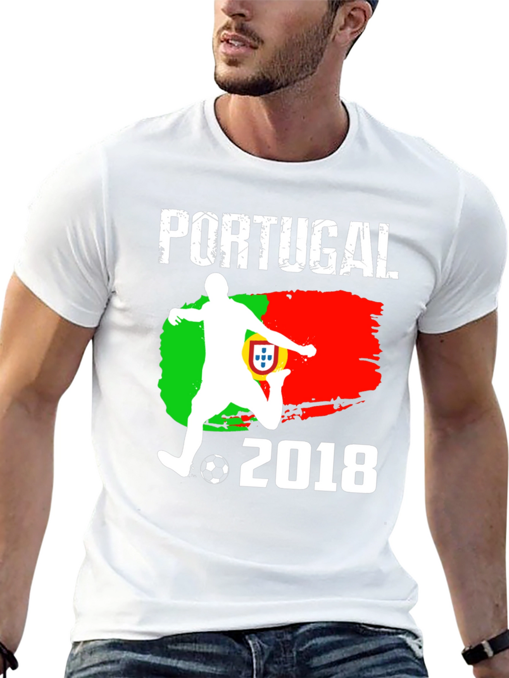 Portugal Soccer 2018 Black T-Shirt