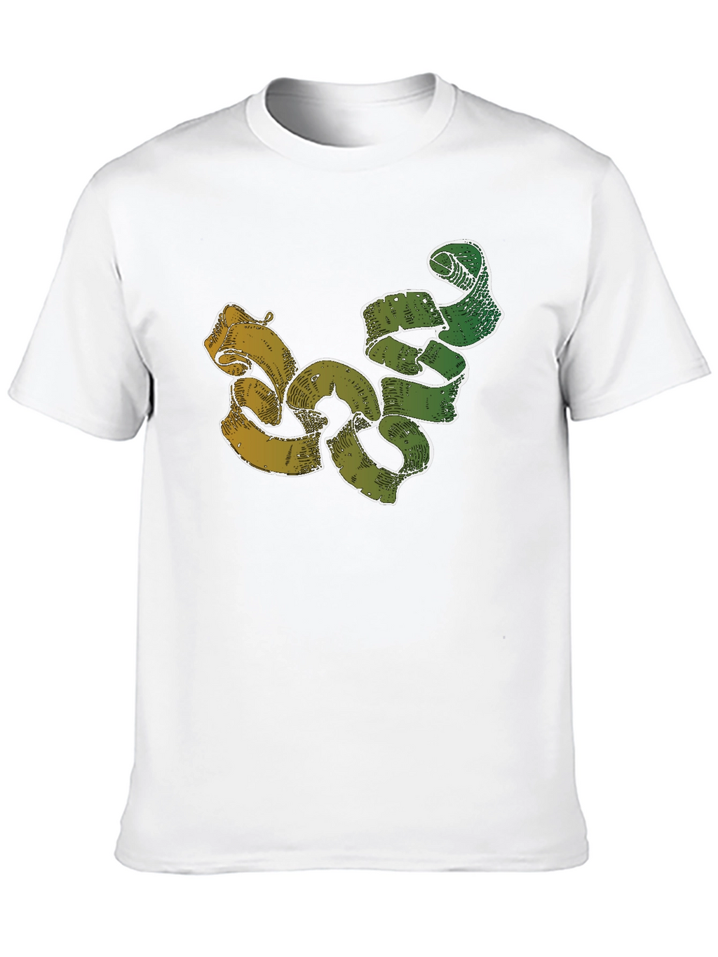Unique Ribbon Design Black T-Shirt