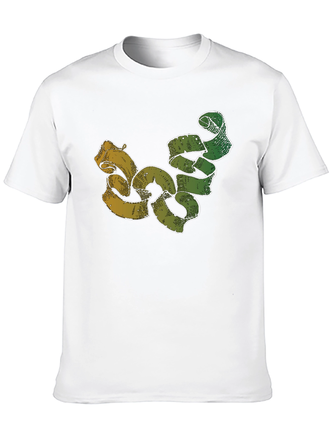 Unique Ribbon Design Black T-Shirt