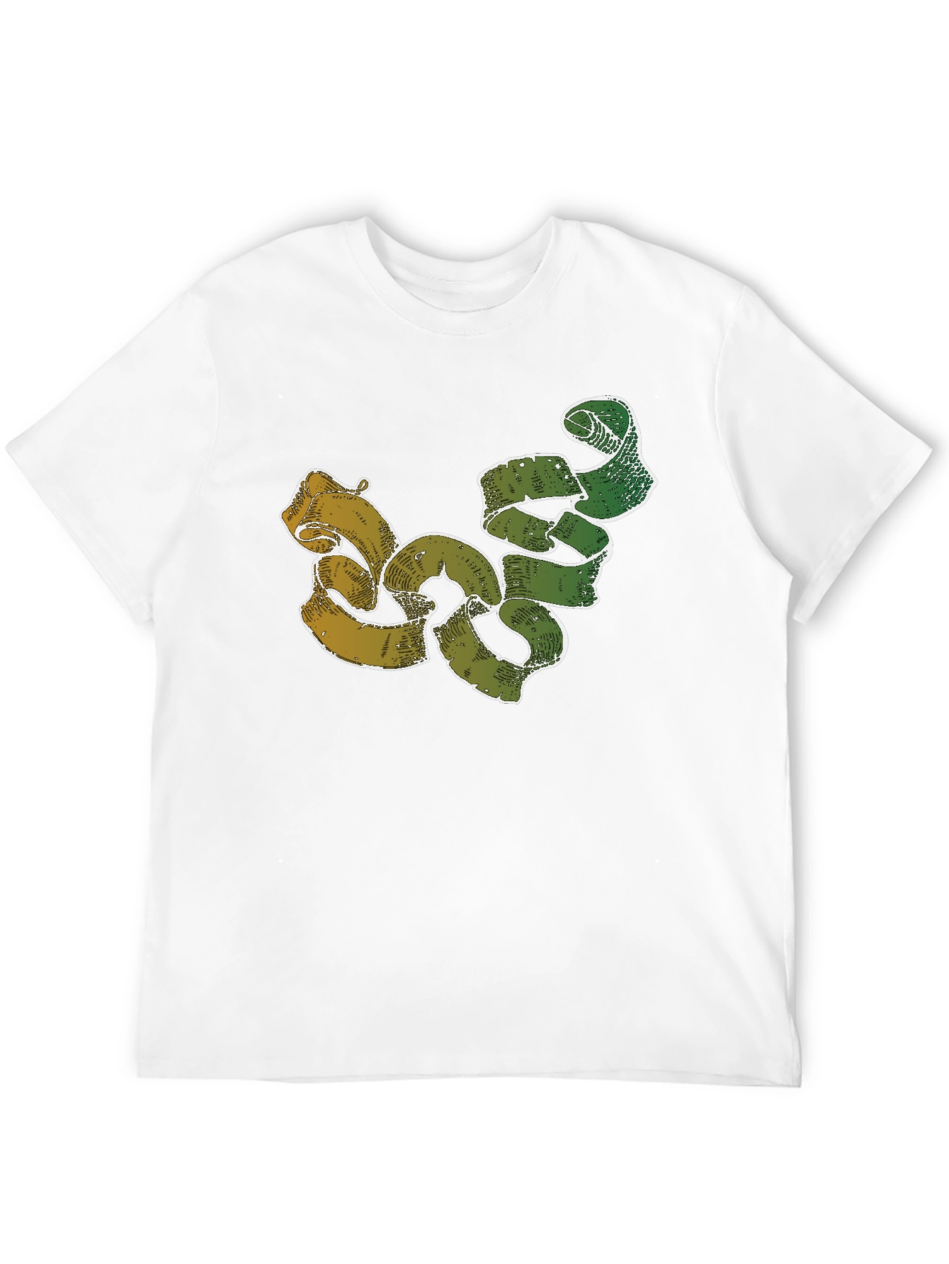 Unique Ribbon Design Black T-Shirt