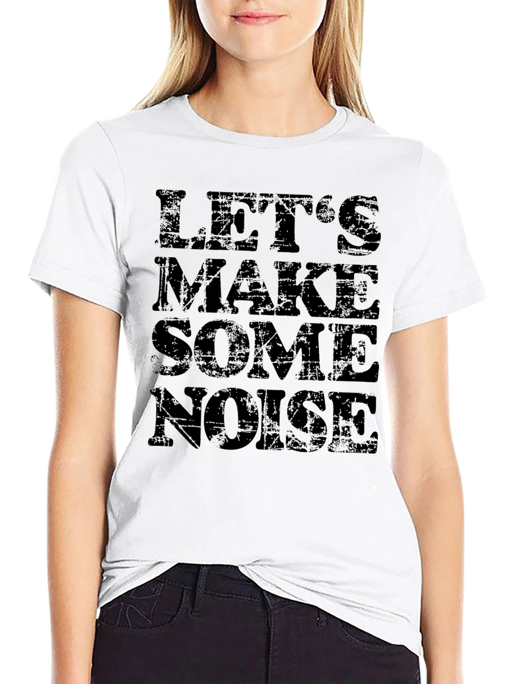 Lets Make Some Noise Black Graphic T-Shirt