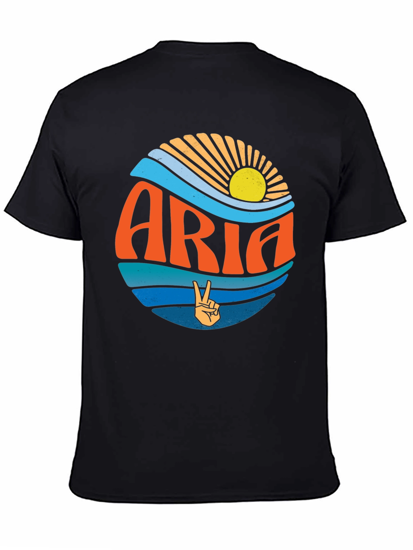 Retro Aria T-Shirt - Peace Sign Graphic Tee