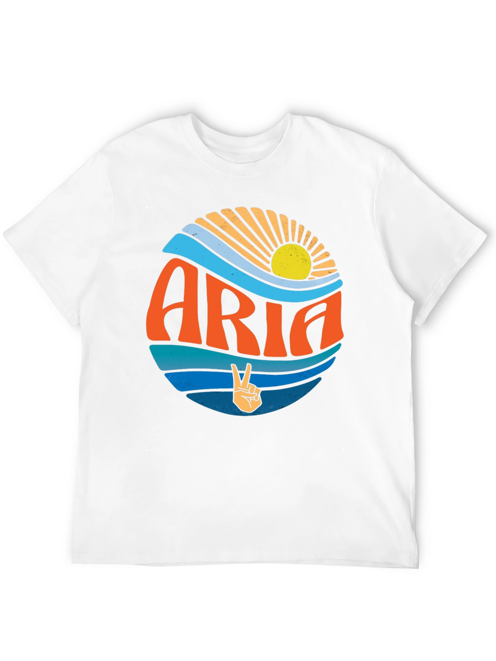 Retro Aria T-Shirt - Peace Sign Graphic Tee