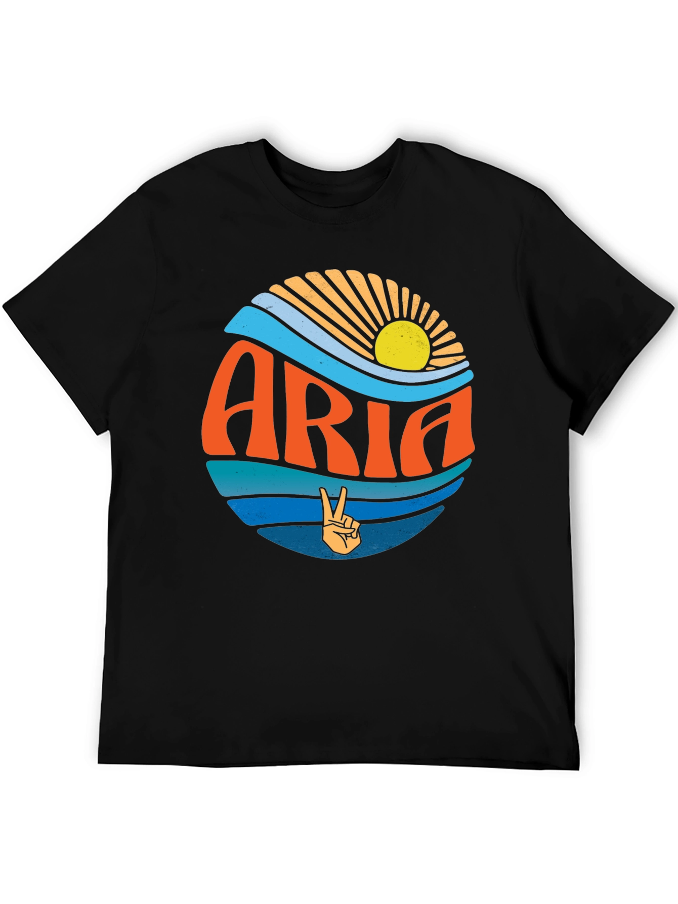 Retro Aria T-Shirt - Peace Sign Graphic Tee