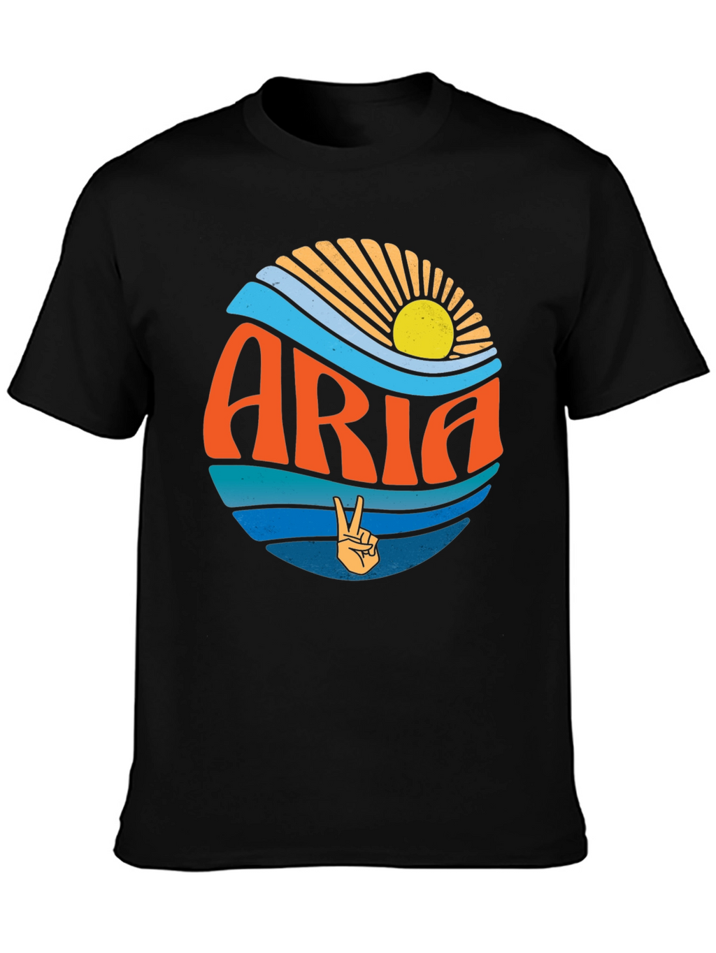 Retro Aria T-Shirt - Peace Sign Graphic Tee