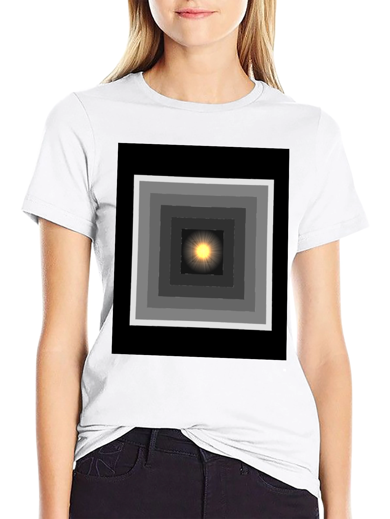 Geometric Light T-Shirt - Trendy Graphic Tee