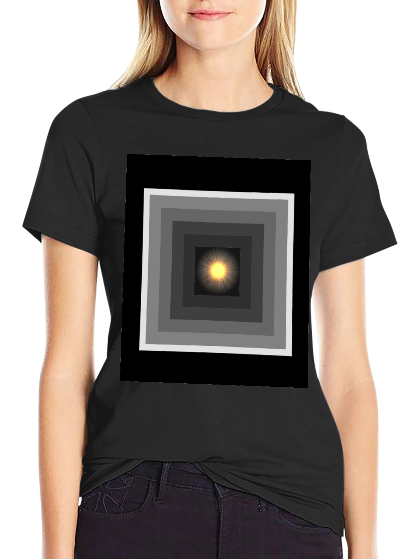 Geometric Light T-Shirt - Trendy Graphic Tee