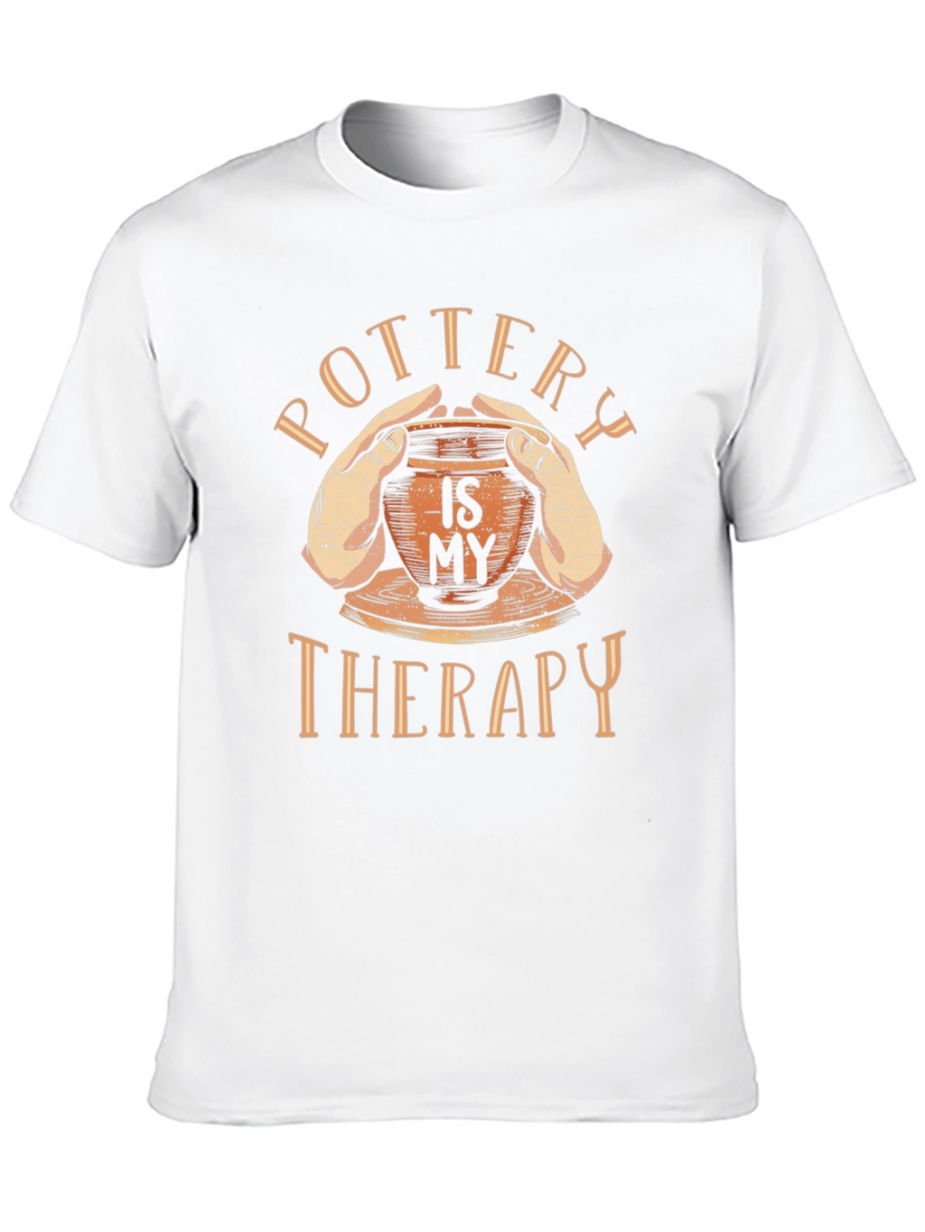 Pottery is My Therapy Black Graphic T-Shirt