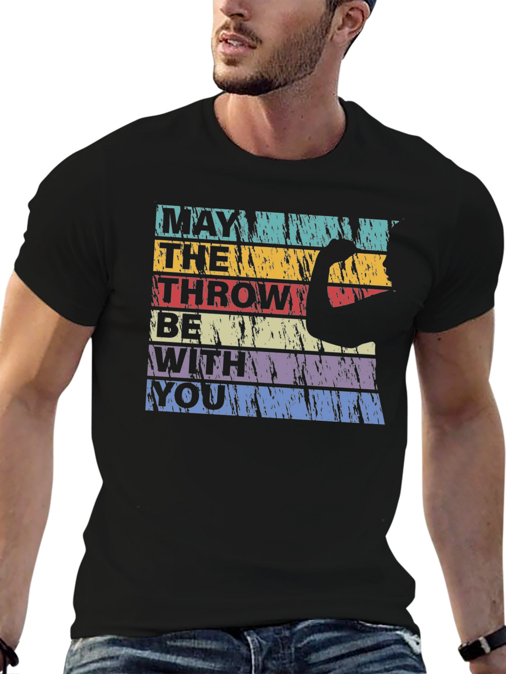 May The Throw Be With You Black T-Shirt