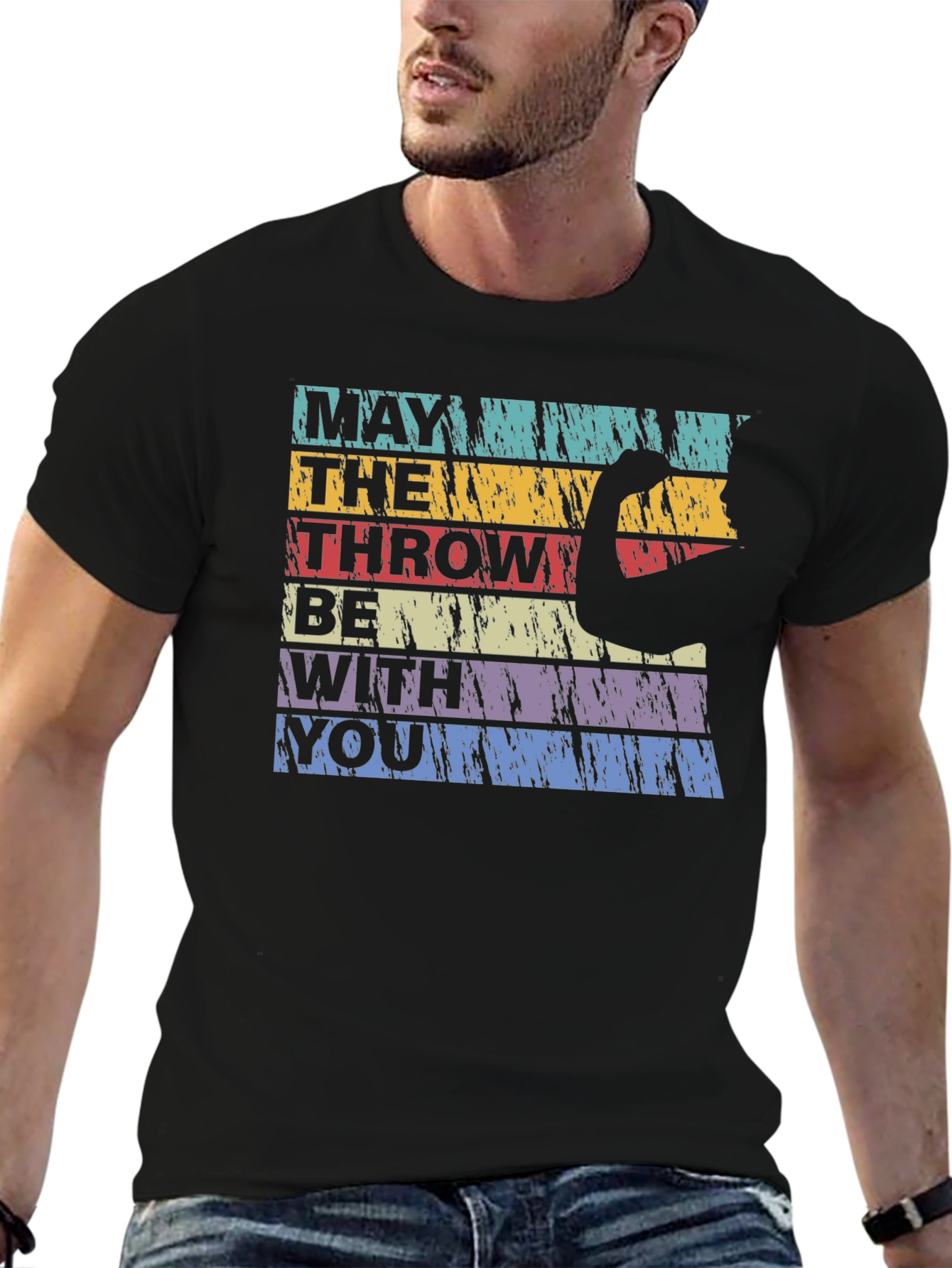 May The Throw Be With You Black T-Shirt
