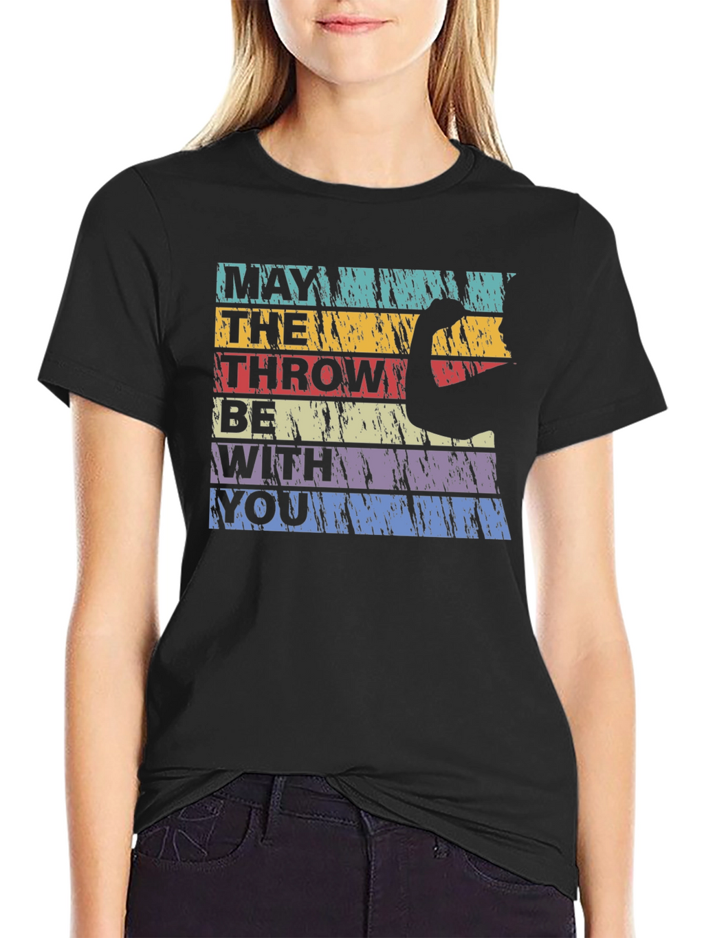 May The Throw Be With You Black T-Shirt