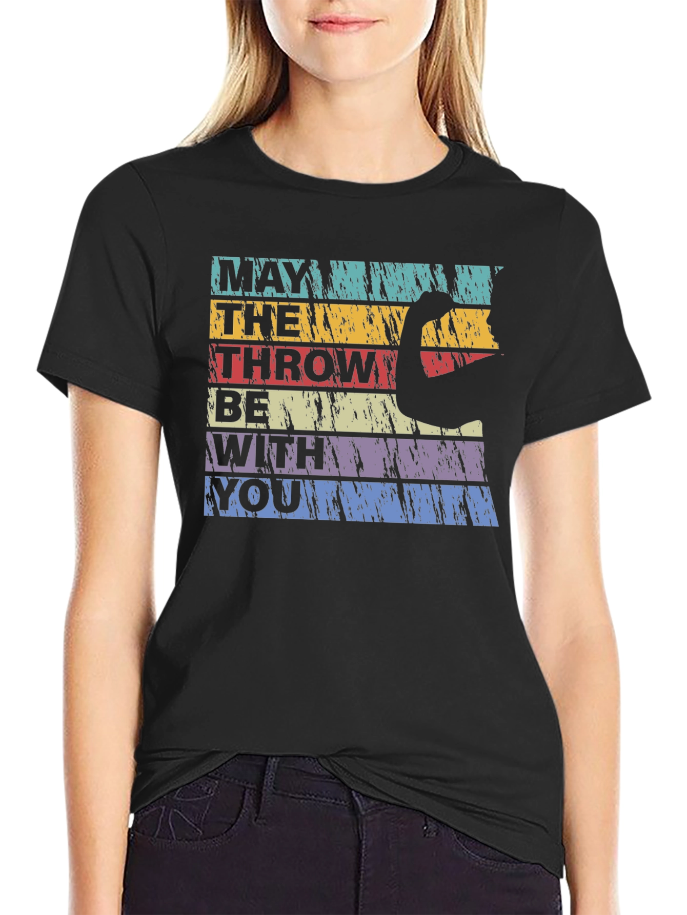 May The Throw Be With You Black T-Shirt