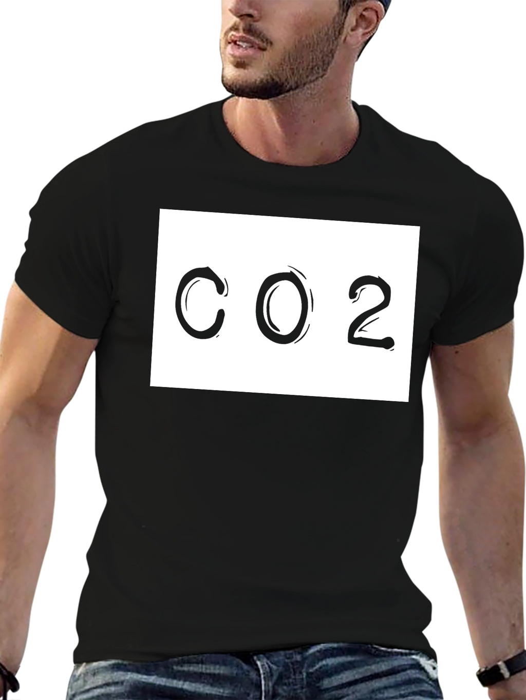 CO2 Graphic Tee - Black Cotton T-Shirt
