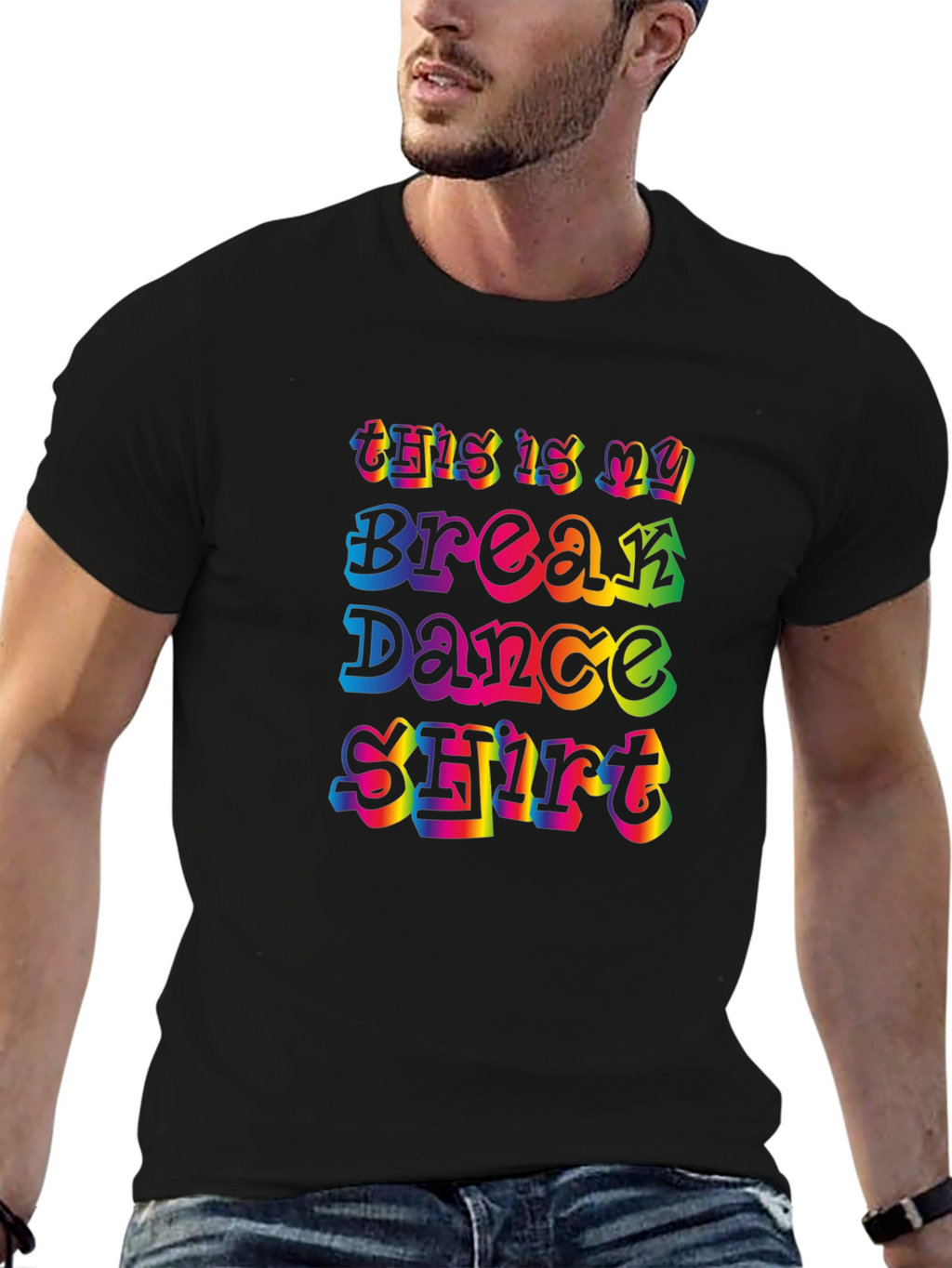 Break Dance Shirt - Retro Rainbow Design