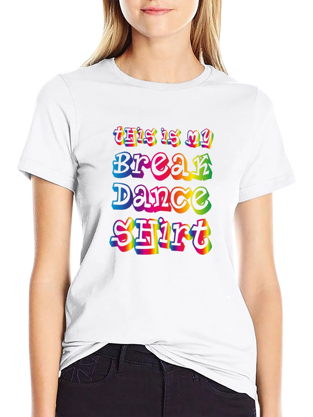 Break Dance Shirt - Retro Rainbow Design