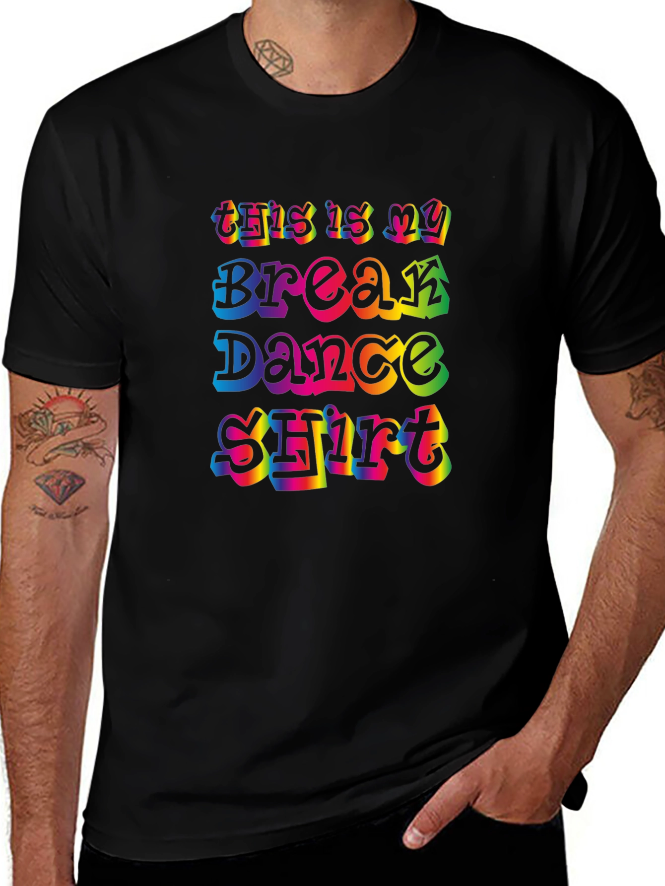 Break Dance Shirt - Retro Rainbow Design