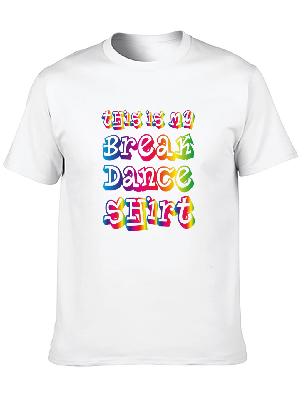 Break Dance Shirt - Retro Rainbow Design