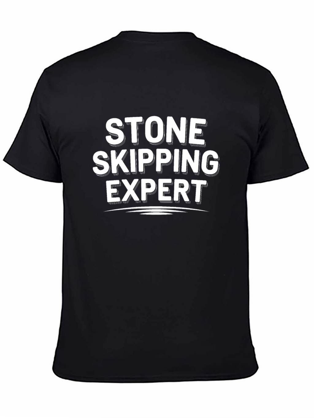 Stone Skipping Expert Black T-Shirt