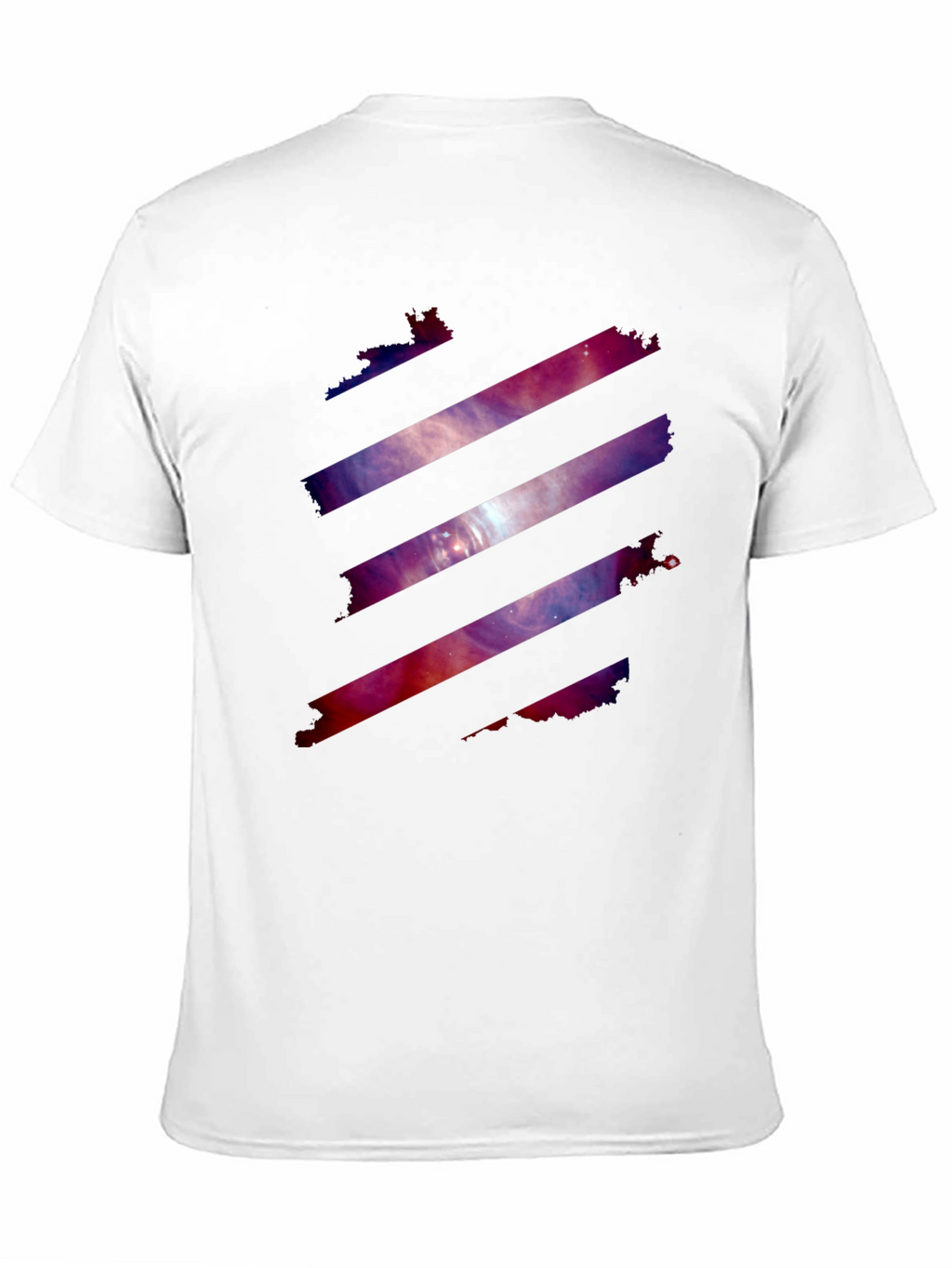 Galaxy Stripe Graphic Tee - Stylish Mens Black T-Shirt