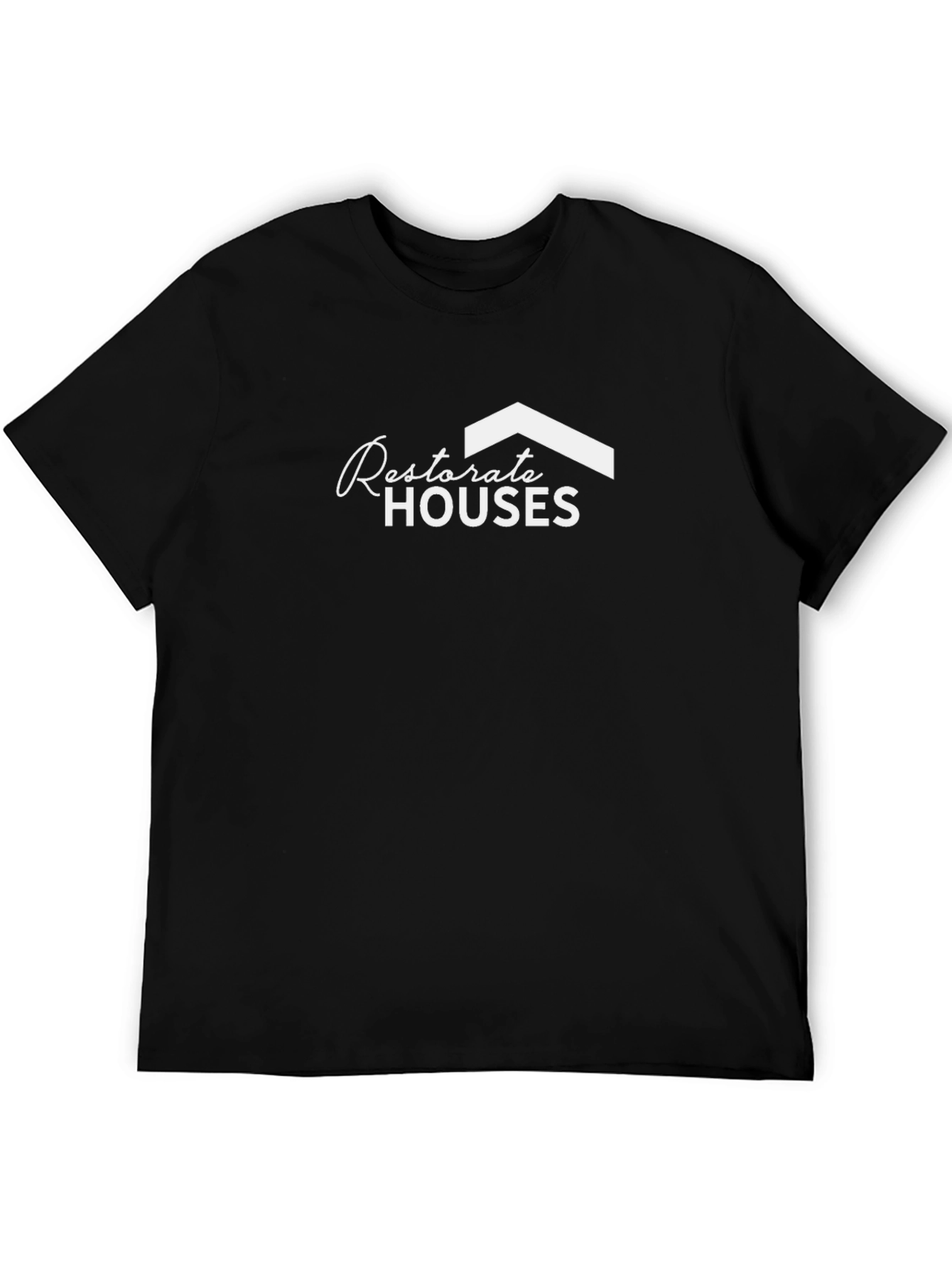 Restore Houses Graphic Tee - Black Stylish & Comfy