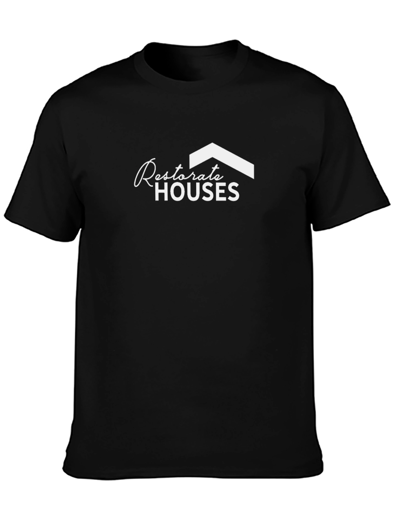 Restore Houses Graphic Tee - Black Stylish & Comfy