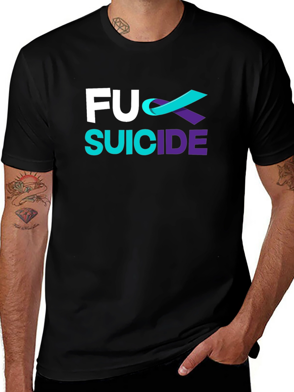 T-Shirt: F Su***de Graphic Print Tee