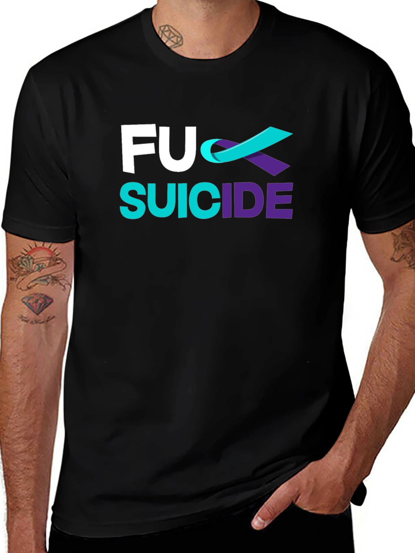 T-Shirt: F Su***de Graphic Print Tee
