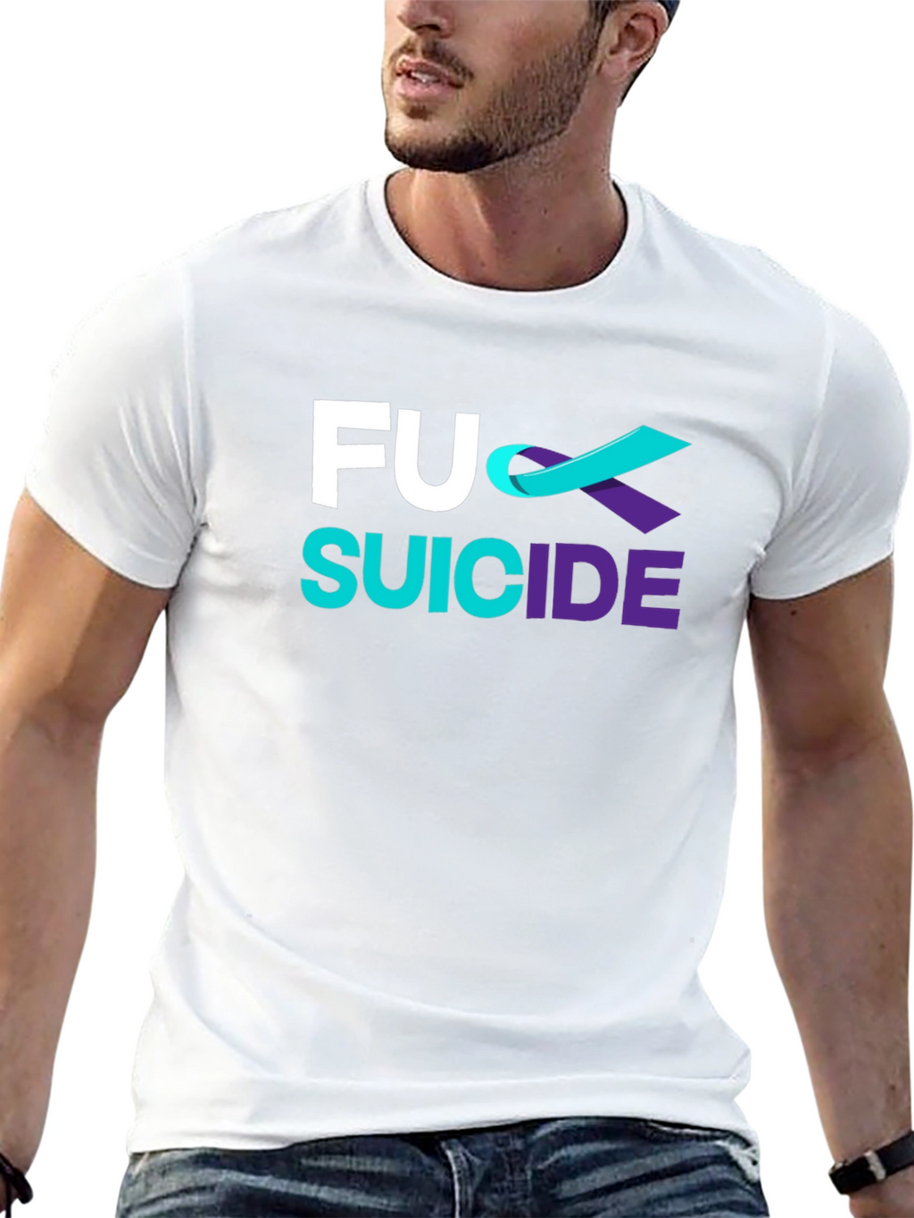 T-Shirt: F Su***de Graphic Print Tee